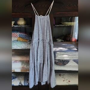 True Craft Striped Dress in Blue and White